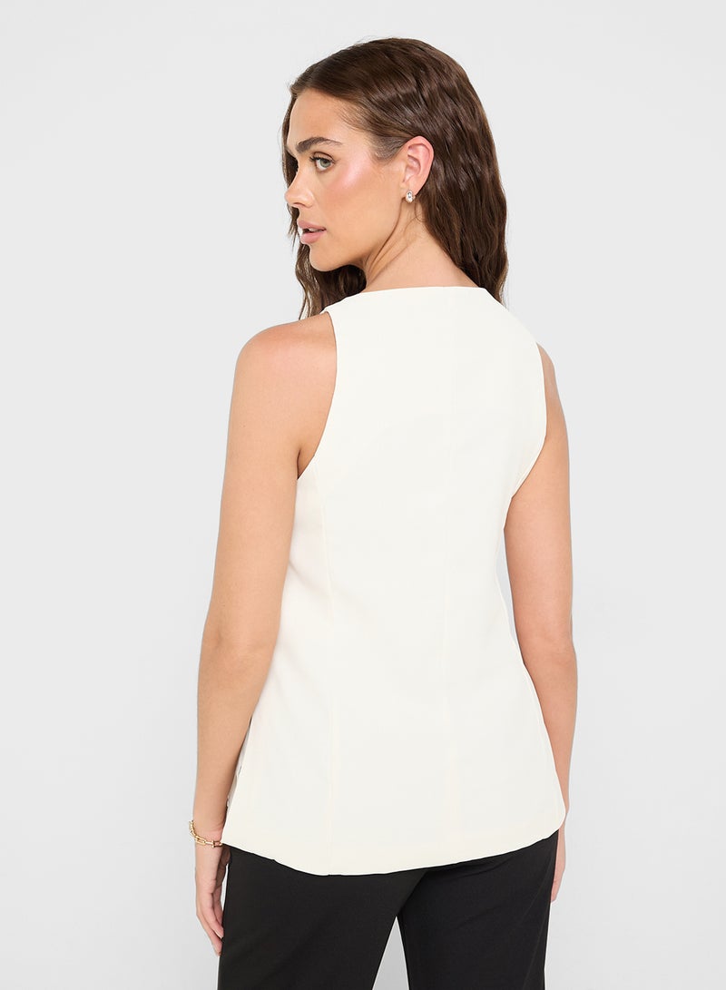 Ginger Button Down Longline Vest  - Image 2