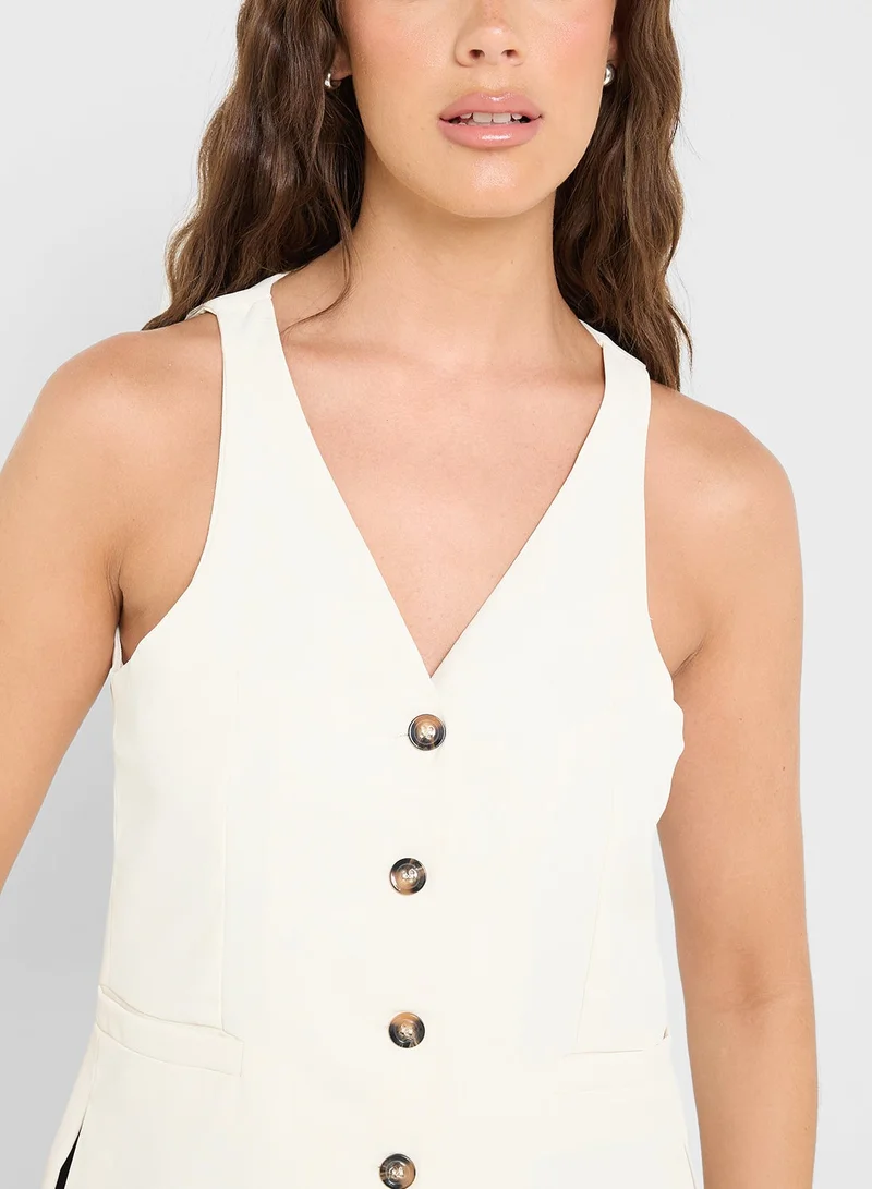 Ginger Button Down Longline Vest