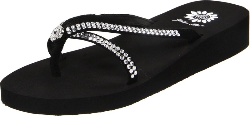 Yellow Box Women's Stormy Flip Flop, Black, 7 M US - Image 4