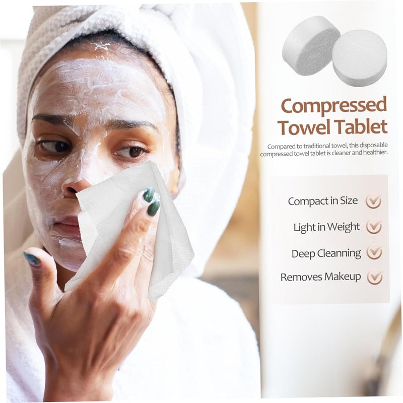 100Pcs Mini Compressed Towels Tablets Portable Coin Tissue for Home Travel Outdoor Activities Compact and Lightweight Towels for Daily Use - Image 3