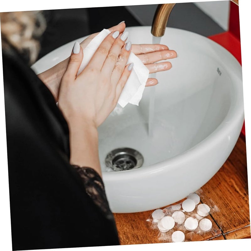 100Pcs Mini Compressed Towels Tablets Portable Coin Tissue for Home Travel Outdoor Activities Compact and Lightweight Towels for Daily Use - Image 5