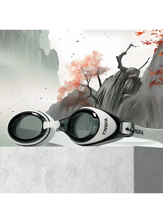 Yingfa Hd Anti-fog Waterproof Wide View Men's And Women's Swimming Goggles Plain Swimming Goggles Black And White Panda - Image 2