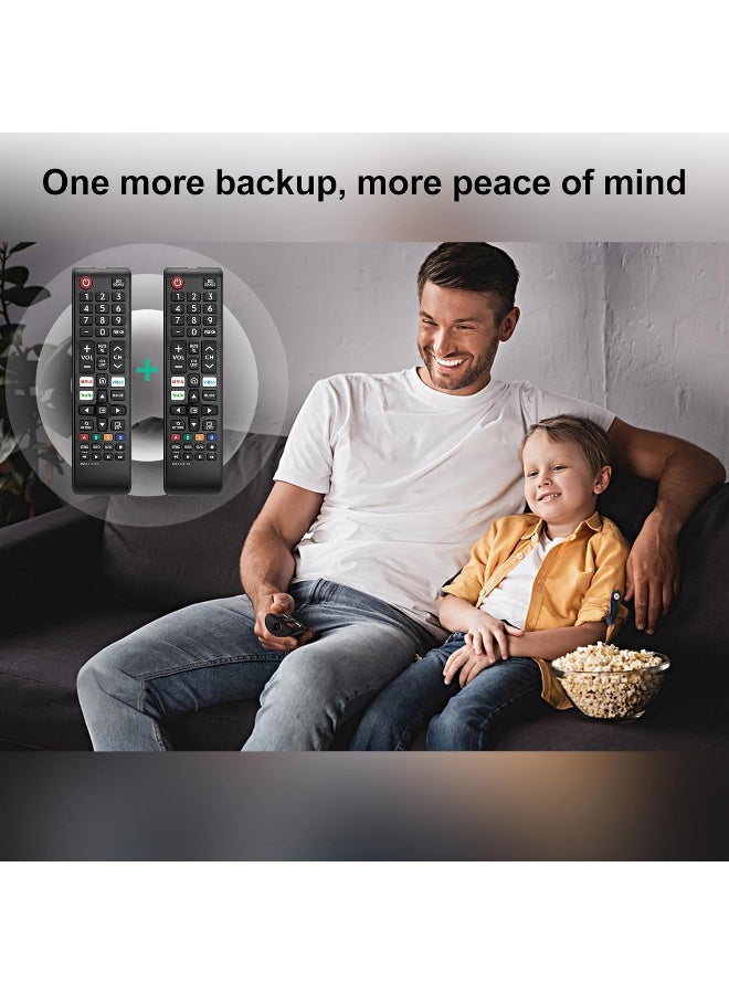 Bincoo 2 Pack New Universal Remote for All Samsung TV Remote, Replacement Compatible for All Samsung Smart TV, LED, LCD, HDTV, 3D, Series TV - Image 2
