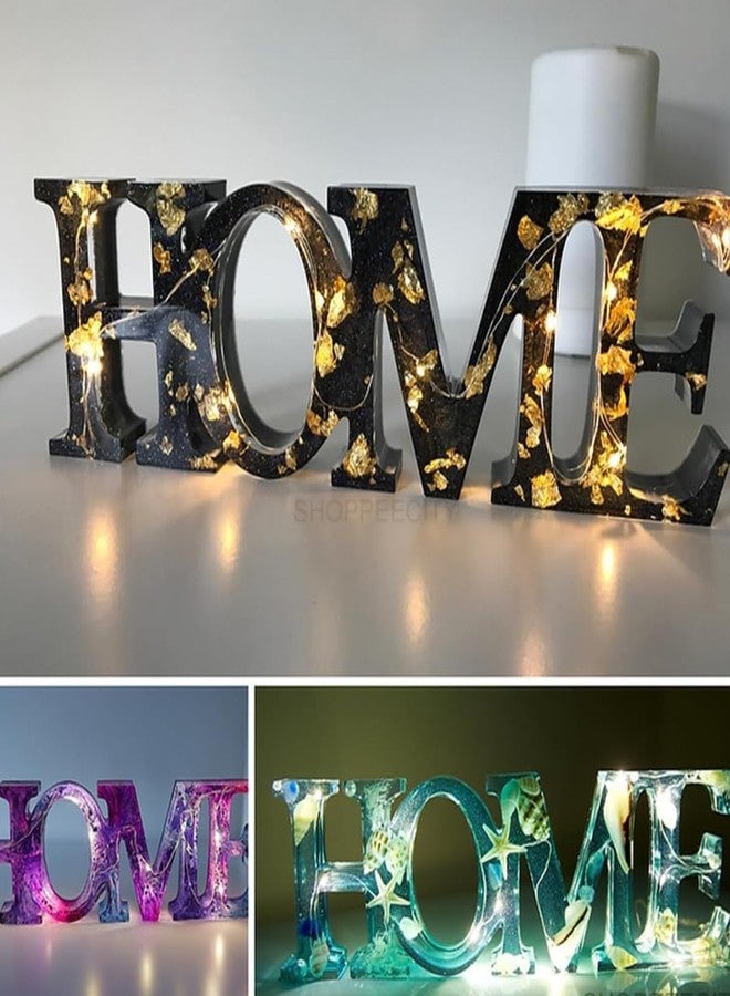 Skytail Silicone Home Mould Epoxy Resin Mold Home Letter for Resin Casting Candle Making Home Decor Gifts DIY Table Decoration Wedding Valentine's Day Gifts Chocolate Cake Decoration Mold - Image 5