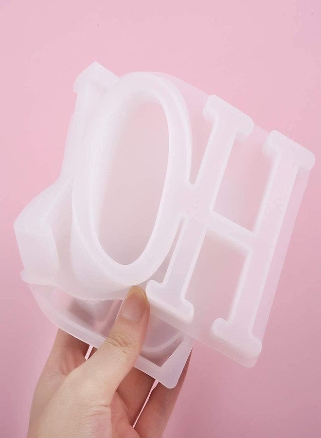 Skytail Silicone Home Mould Epoxy Resin Mold Home Letter for Resin Casting Candle Making Home Decor Gifts DIY Table Decoration Wedding Valentine's Day Gifts Chocolate Cake Decoration Mold - Image 4
