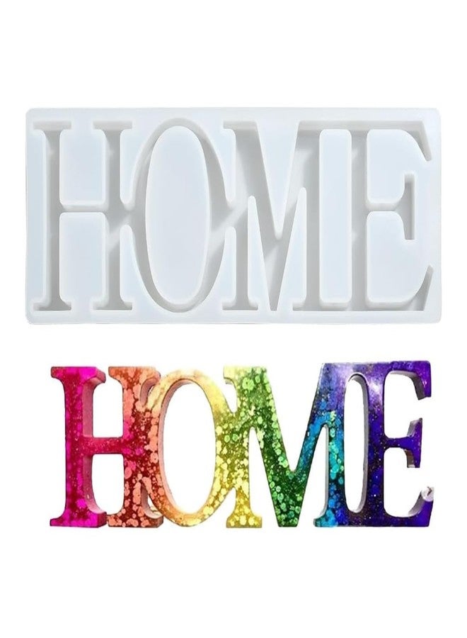 Skytail Silicone Home Mould Epoxy Resin Mold Home Letter for Resin Casting Candle Making Home Decor Gifts DIY Table Decoration Wedding Valentine's Day Gifts Chocolate Cake Decoration Mold - Image 1