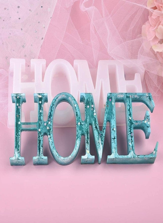 Skytail Silicone Home Mould Epoxy Resin Mold Home Letter for Resin Casting Candle Making Home Decor Gifts DIY Table Decoration Wedding Valentine's Day Gifts Chocolate Cake Decoration Mold - Image 3