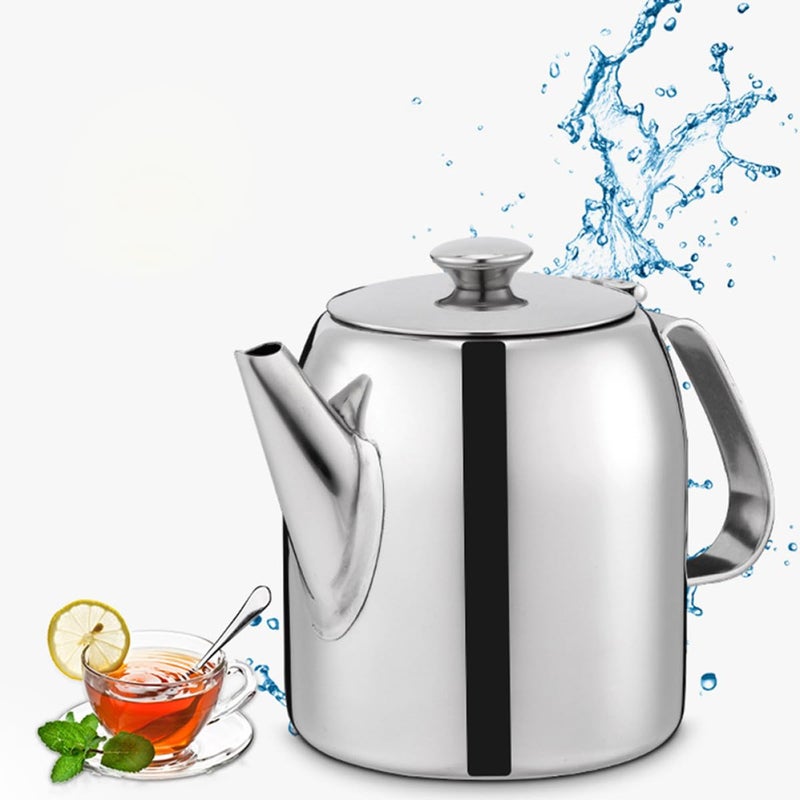 Stainless Steel Teapot 48oz with Lid and Handle for Loose Leaf Tea Travel Use - Image 5