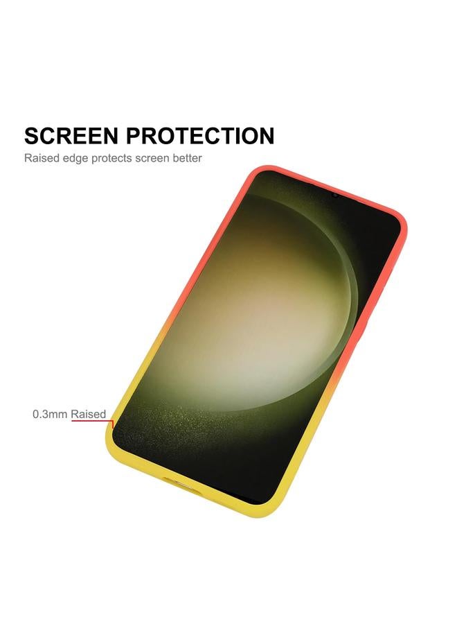 ENKAY Case For Samsung Galaxy S24 5G Hat-Prince MagSafe Rainbow Gradient Silicone Phone Case with Lens Film - Image 3