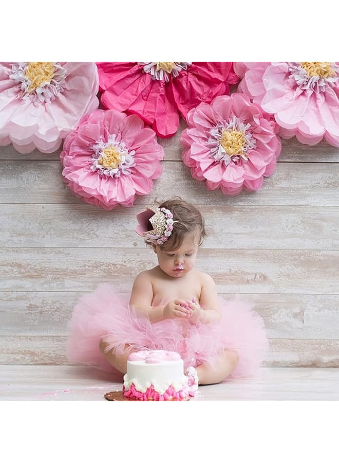 إيروريكس تاج عيد الميلاد الأول، تاج الزهور، عصابة رأس للبنات، قبعات حفلات، رباط شعر للبنات 10.5×10.5×8 سم - Image 3