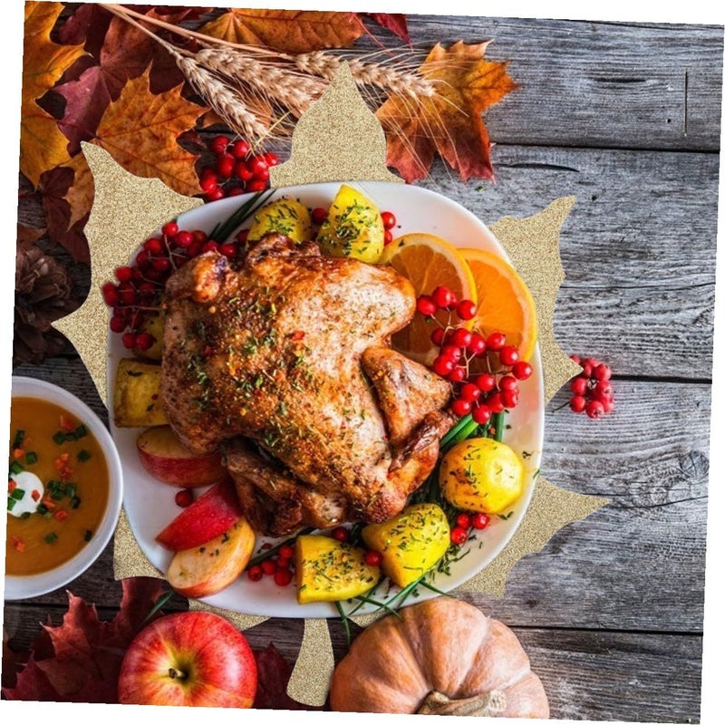 4 Pcs Thanksgiving Place Mats Set Fall Leaf Table Mats Heat Resistant Nonwoven Fabric Autumn Dining Table Decoration Holiday Meals Red And Yellow - Image 5