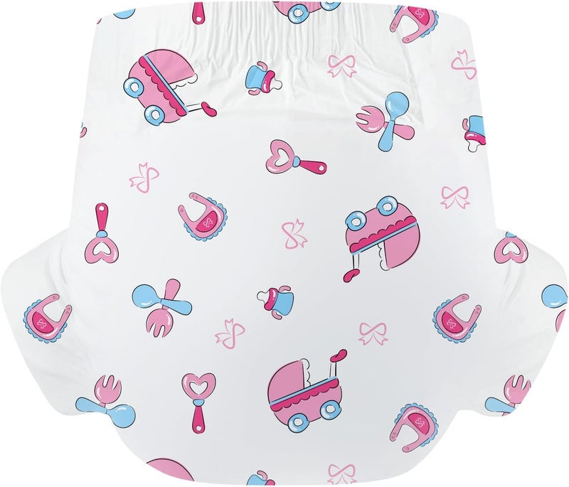 CutiePlusU Adult Diapers 2 PiecesBaby Dream Disposable Incontinence Briefs with Tabs for Women and Men Maximum Overnight AbsorbencyLarge 3747 - Image 2