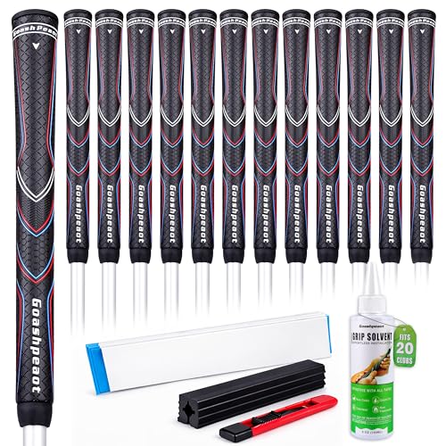 Goashpeaot Polyurethane Golf Grips Pack of 13 with Regripping Kit，Advanced Texture Control Non-slip for All-Weather Conditions Golf Club Grips,Comfortable Tackiness Feel Golf Grips for Men - Image 1
