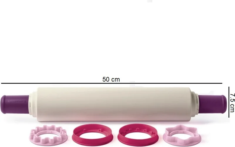 توبروير Rolling Pin and Cookie Molds Magic Roller Purple Hsgl