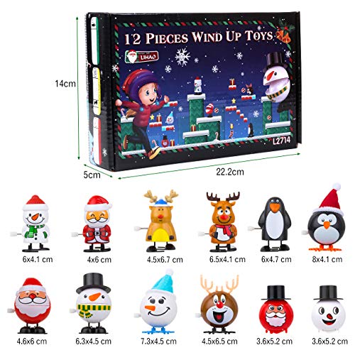 LIHAO 12PCS Christmas Wind Up Toys for Kids Party Favors Christmas Stocking Stuffers Gifts for Grandkids - Image 5