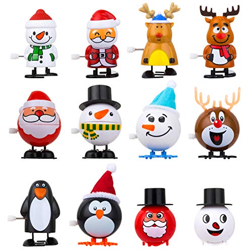 LIHAO 12PCS Christmas Wind Up Toys for Kids Party Favors Christmas Stocking Stuffers Gifts for Grandkids - Image 1