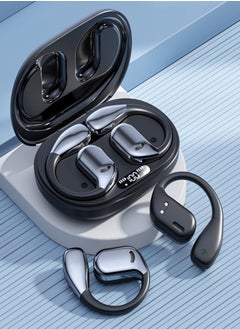 Generic Open Ear Bluetooth 5.4 Earbuds, Bluetooth Wireless Headphones ，Ultra-Comfort,Lightweight Design,Intelligent Adjustment，Noise-Canceling Mic Earphones .With LED DisplayOver-Ear Built-in Microphone with Earhook.,HiFi Sound，Clear Calls， Waterproof Headset for Workout/Running.Black  - Image 1