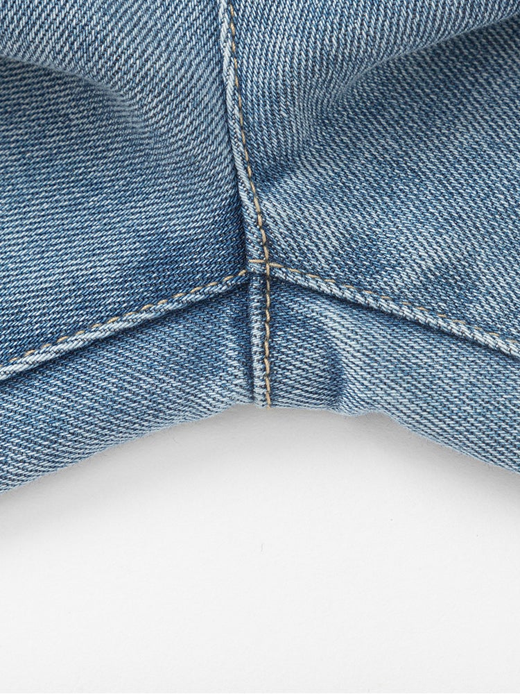 بالابالا بنطلون جينز بمسحات باهتة للبنات - Image 5