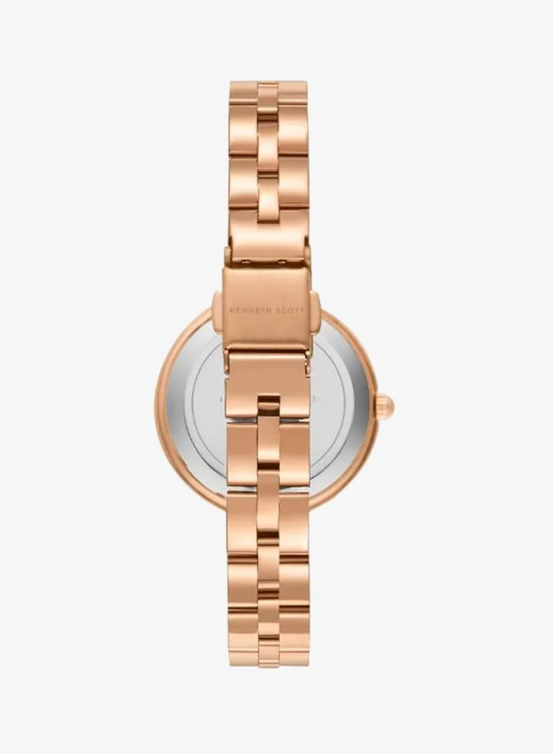 Kenneth Scott Green Women's Stainless Steel Analog Watch K23502-RBKG - 30 mm for Women | Best Price UAE