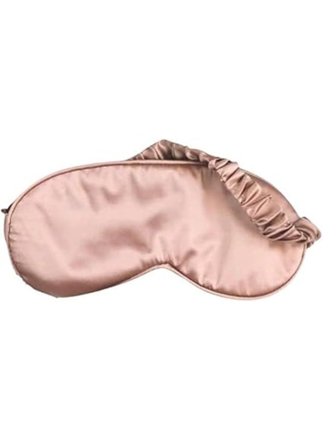 Silk Sleep Mask for Eyes with Elastic Strap for Sleeping, Travel, and Napping, Soft Eye Cover in Cashmere Pink - Image 1