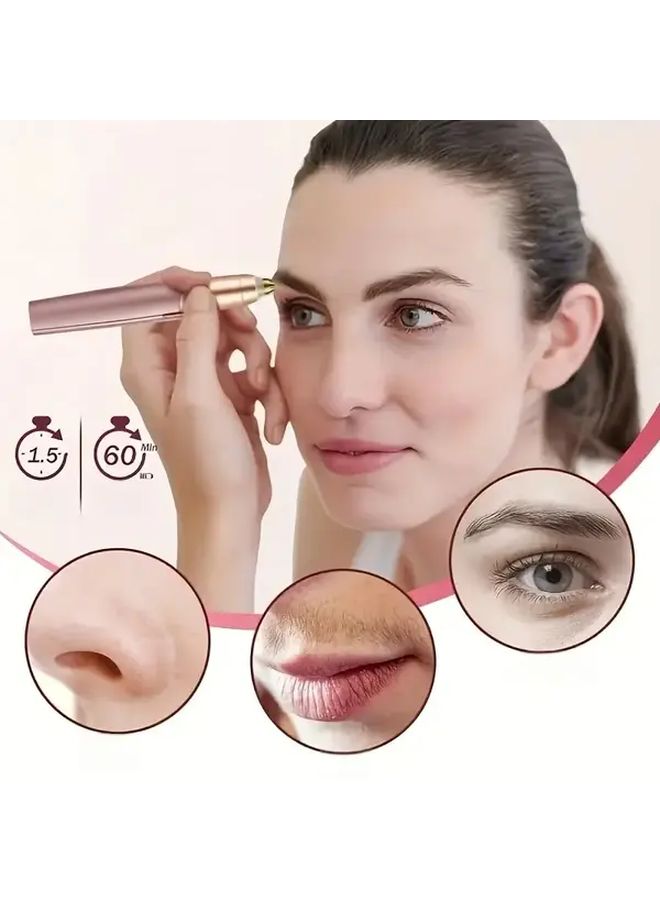 مزيل الشعر الكهربائي الذهبي من الحاجب ومشذب الجمال للرجال والنساء هدية محمولة - Image 1