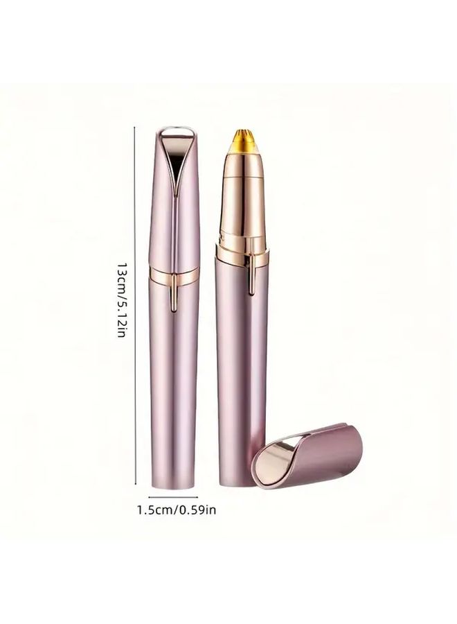 مزيل الشعر الكهربائي الذهبي من الحاجب ومشذب الجمال للرجال والنساء هدية محمولة - Image 2