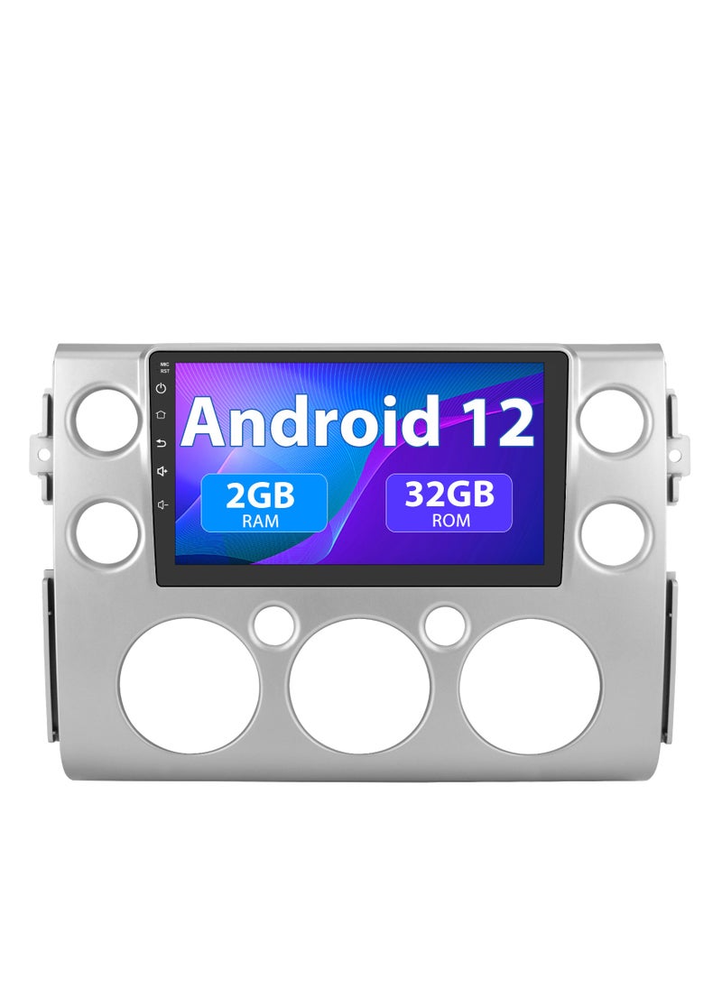 Junsun - Car Radio Stereo Android 12 for Toyota FJ Cruiser 2007-2014 with CarPlay Android Auto Bluetooth WiFi - Image 1