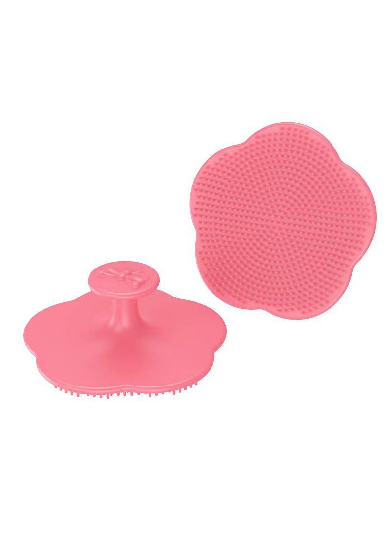 2 Pcs Baby Shampoo Brush, Baby Anti-Dandruff Silicone Comb, Newborn Bath Massage Bath Products (Blue + Pink)  - Image 4