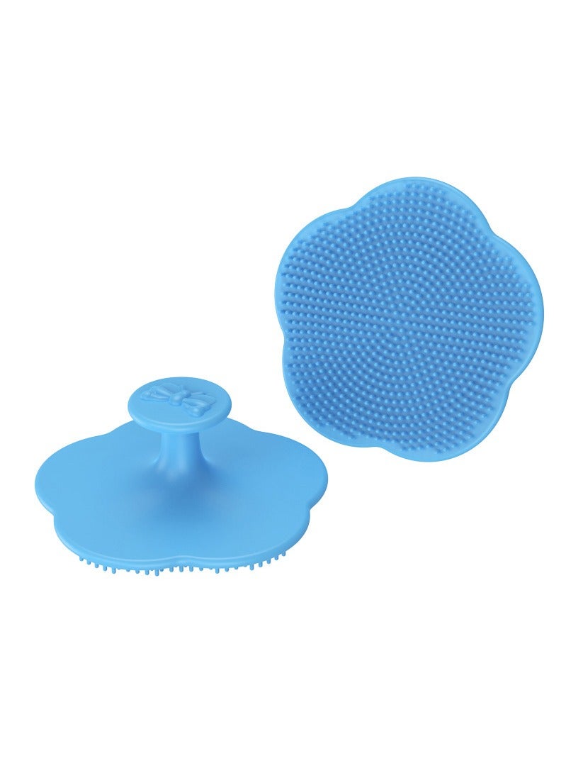 2 Pcs Baby Shampoo Brush, Baby Anti-Dandruff Silicone Comb, Newborn Bath Massage Bath Products (Blue + Pink)  - Image 5