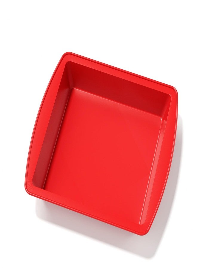 saphe 8 inch Silicone Square Cake Pan Nonstick Silicone Cake Molds, Brownie baking molds for Brownie, Cake, Bread, Pie and Lasagna (1 packs) (1) - Image 1