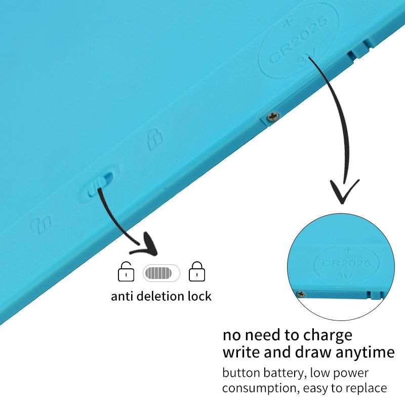 Skoolster LCD Writing Tablet 8.5" inch with Stylus Pen and Rainbow Display Screen, for Learning, Drawing, Playing, and doodling Fun for Kids Pack of - 3 (Assorted Colour) - Image 4
