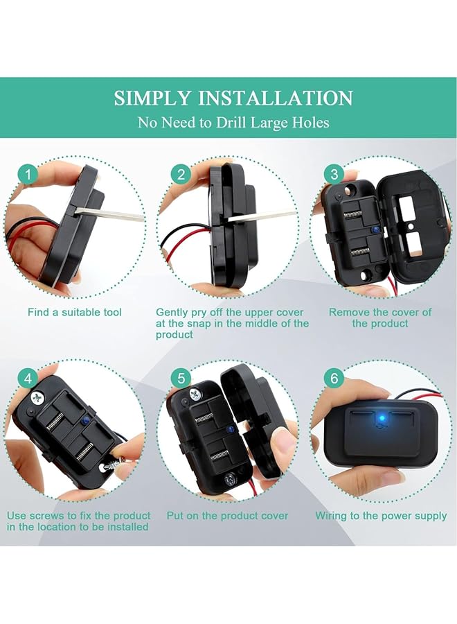 KASTWAVE Dual Usb Outlet For Rvs And Vehicles, Fast Charging Car Charger For Boats, Trucks, Atvs, And Golf Carts - Image 4