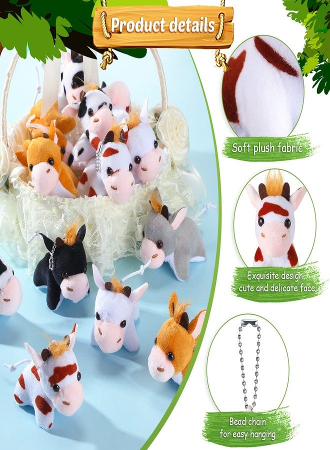 Aoriher 24 Pcs Mini Cow Stuffed Animal Toy for Kids Student Birthday Gift - Image 4