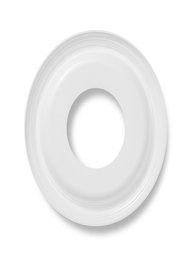 ELFCAB 2 Pack Molded Nylon Ceiling Medallion for Light Fixtures and Ceiling Fans 10"OD x 4"ID x 1-2/8 "P (1, White-2) - Image 5
