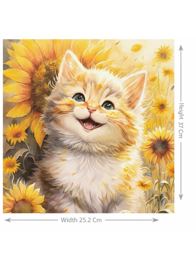 بازل 300 قطعة برسمة القطة اللطيفة للكبار والمراهقين-المقاس 377 x 252 mm - Image 4