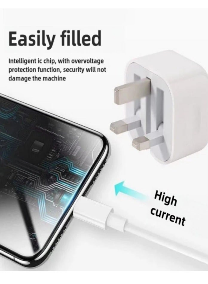 شاحن ايفون سريع 20 وات | شاحن حائط USB C سشاحن ايفون سريع 20 وات | شاحن حائط USB C سريع متوافق مع iPhone 15/14/14 Pro/14 Pro Max/13/12/SE2020/11/XR/XS Max/X/iPadريع متوافق مع iPhone 15/14/14 Pro/14 Pro Max/13/12/SE2020/11/XR/XS Max/X/iPad - Image 2