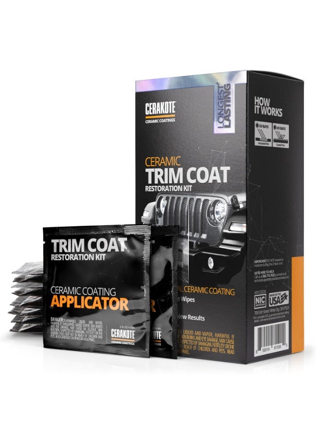 CERAKOTE® Ceramic Trim Coat Kit - Quick Plastic Trim Restorer - Ceramic Coating Black Trim Restoration to Last Over 200 Washes – A Ceramic Coating, Not a Dressing