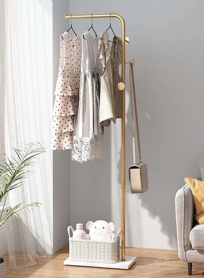 Metal Coat Racks Freestanding with Crossbar and 3 Hooks, Modern Coat Hanger with Marble Base,  Coat Stand for Entryway, Bedroom, Living Room, Office - Image 3