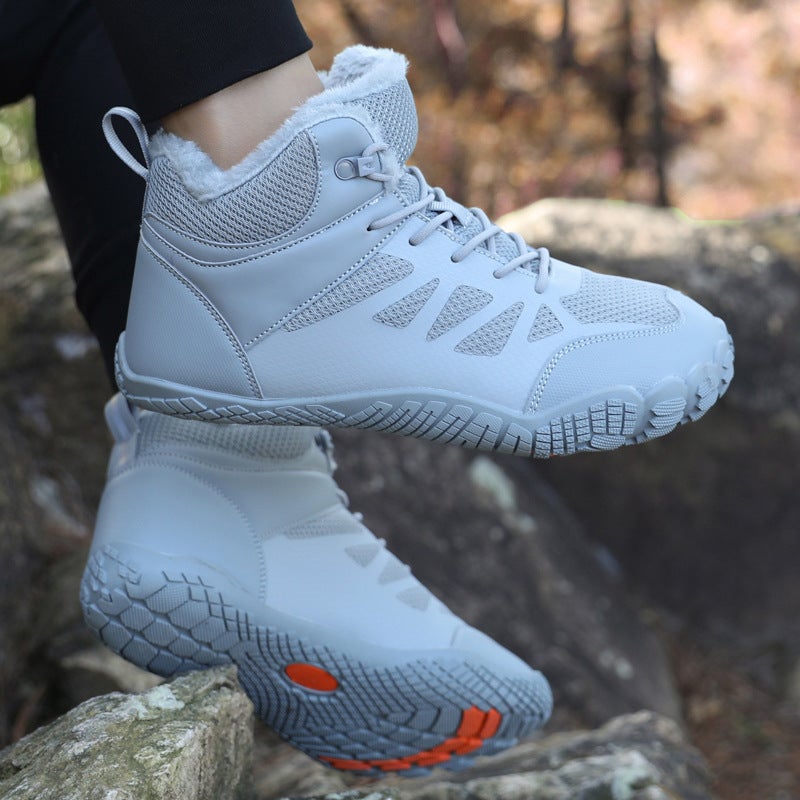2024 new men''s and women''s sports hiking snow boots winter outdoor breathable middle help couples cotton shoes - Image 5