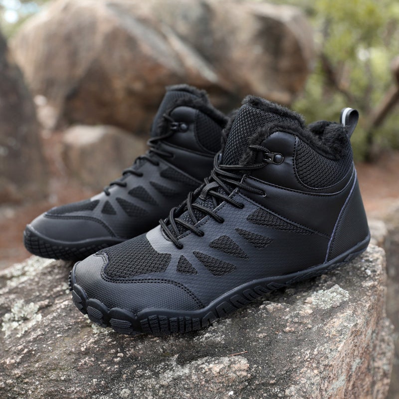 2024 new men''s and women''s sports hiking snow boots winter outdoor breathable middle help couples cotton shoes - Image 4