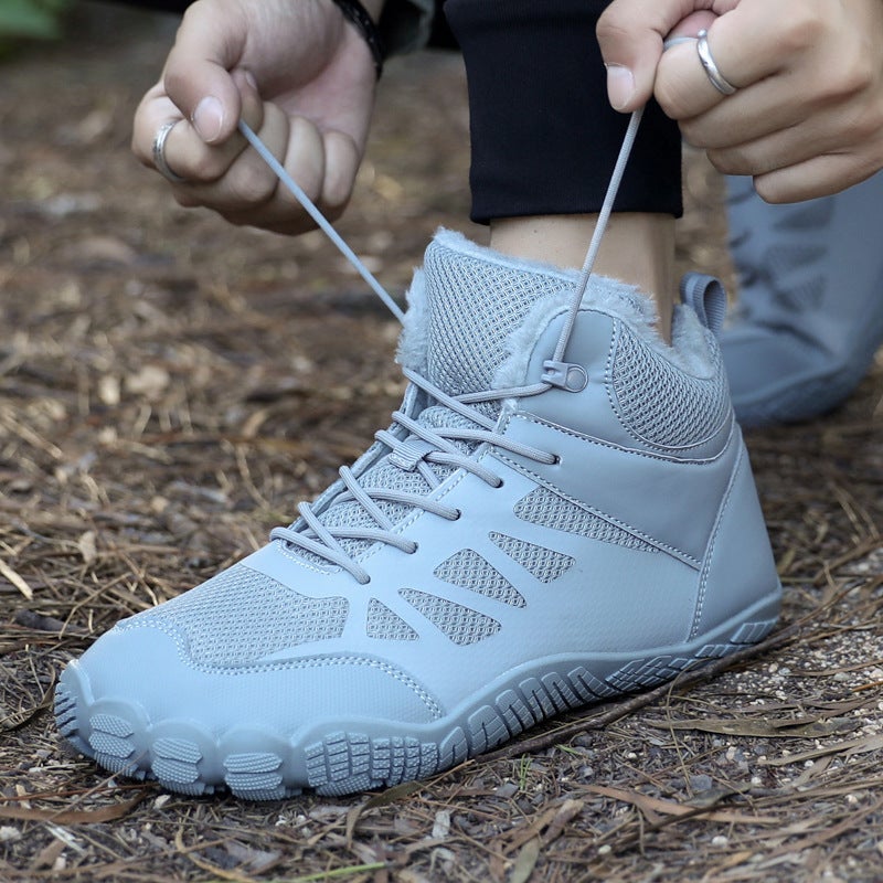2024 new men''s and women''s sports hiking snow boots winter outdoor breathable middle help couples cotton shoes - Image 3