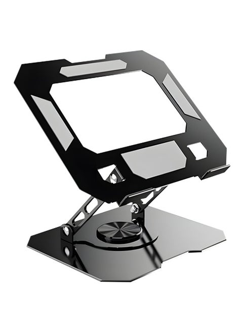 Laptop Stand, Computer Stand, 360° Rotatable and Foldable, Height Adjustable, Suitable for Mobile Phones, Computers, and Other Devices, Black