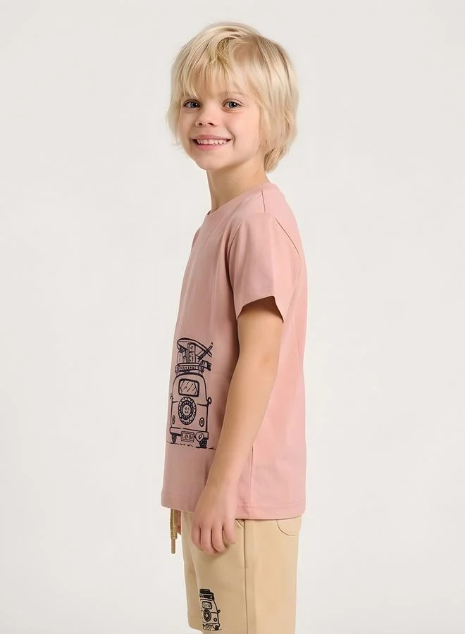 تايك تو Boys Regular Fit Graphic T-Shirt By Juniorloom
