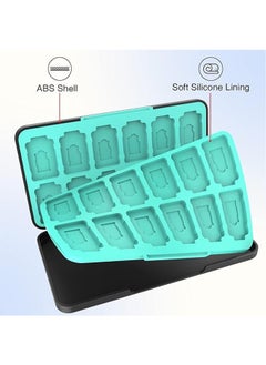 X-level Switch Game Card Storage Box for Nintendo Switch/Switch OLED/Switch Lite, Gradient Colour Lining Games Card Holder with Portable Compact Storage Case Box, 24 Game Card Slots and 24 Micro SD Card Slots  - Image 3