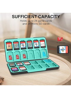 X-level Switch Game Card Storage Box for Nintendo Switch/Switch OLED/Switch Lite, Gradient Colour Lining Games Card Holder with Portable Compact Storage Case Box, 24 Game Card Slots and 24 Micro SD Card Slots  - Image 5