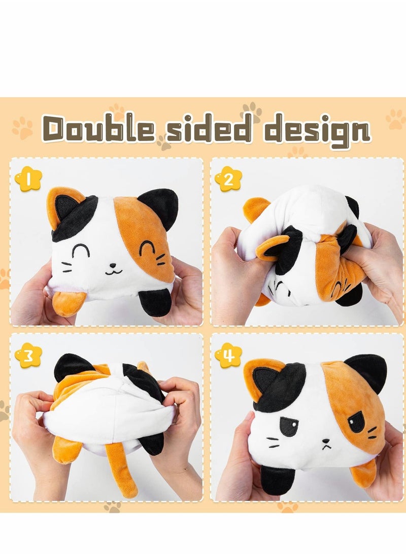 Y&D - Double Sided Flip Cat Plush Toy, Reversible Plush, Plushie, Cute Soft - Image 1