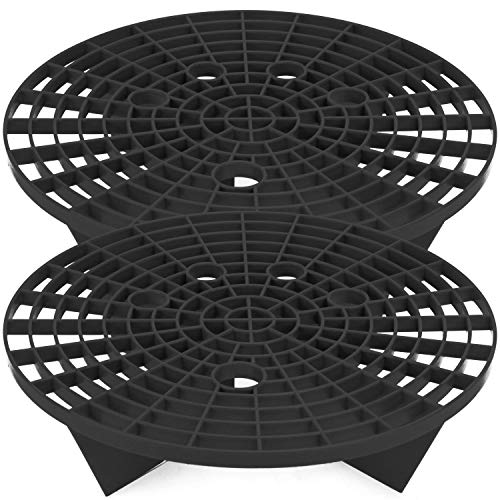 VIKING Automotive Bucket Insert Grit Traps for Car Wash and Detail Kits, Helps Remove Dirt and Debris from Microfiber, Mitts, Cloths, and Sponges, 2 Pack, Black - Image 1
