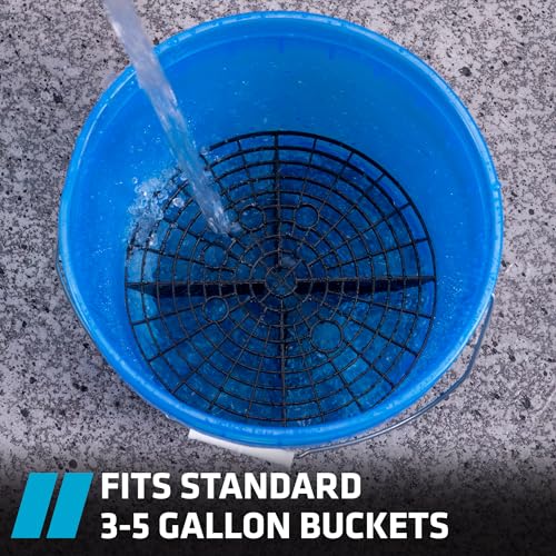 VIKING Automotive Bucket Insert Grit Traps for Car Wash and Detail Kits, Helps Remove Dirt and Debris from Microfiber, Mitts, Cloths, and Sponges, 2 Pack, Black - Image 4