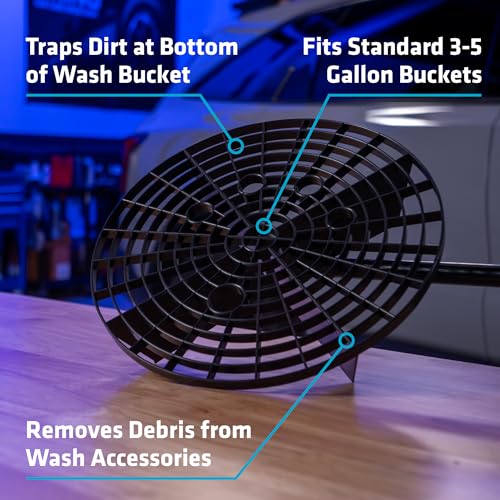 VIKING Automotive Bucket Insert Grit Traps for Car Wash and Detail Kits, Helps Remove Dirt and Debris from Microfiber, Mitts, Cloths, and Sponges, 2 Pack, Black - Image 2