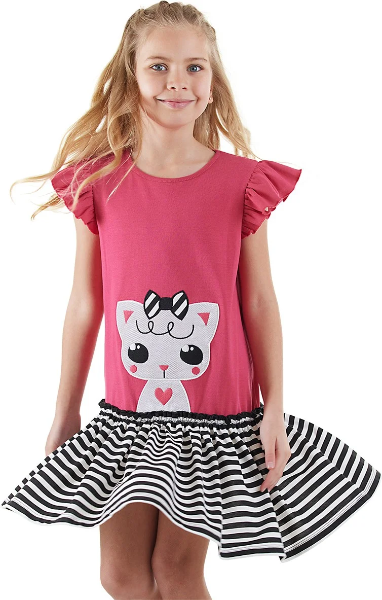 Denokids Kitty Graphic Dress